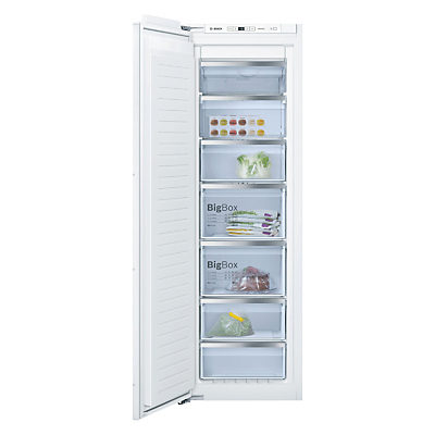 Bosch GIN81AE30G Integrated Upright Freezer, A++ Energy Rating, Frost Free, 62cm Wide, White